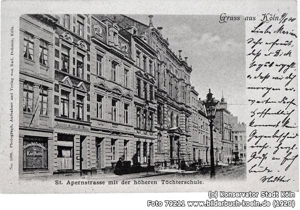 St. Apernstrasse mit der höheren Töchterschule
